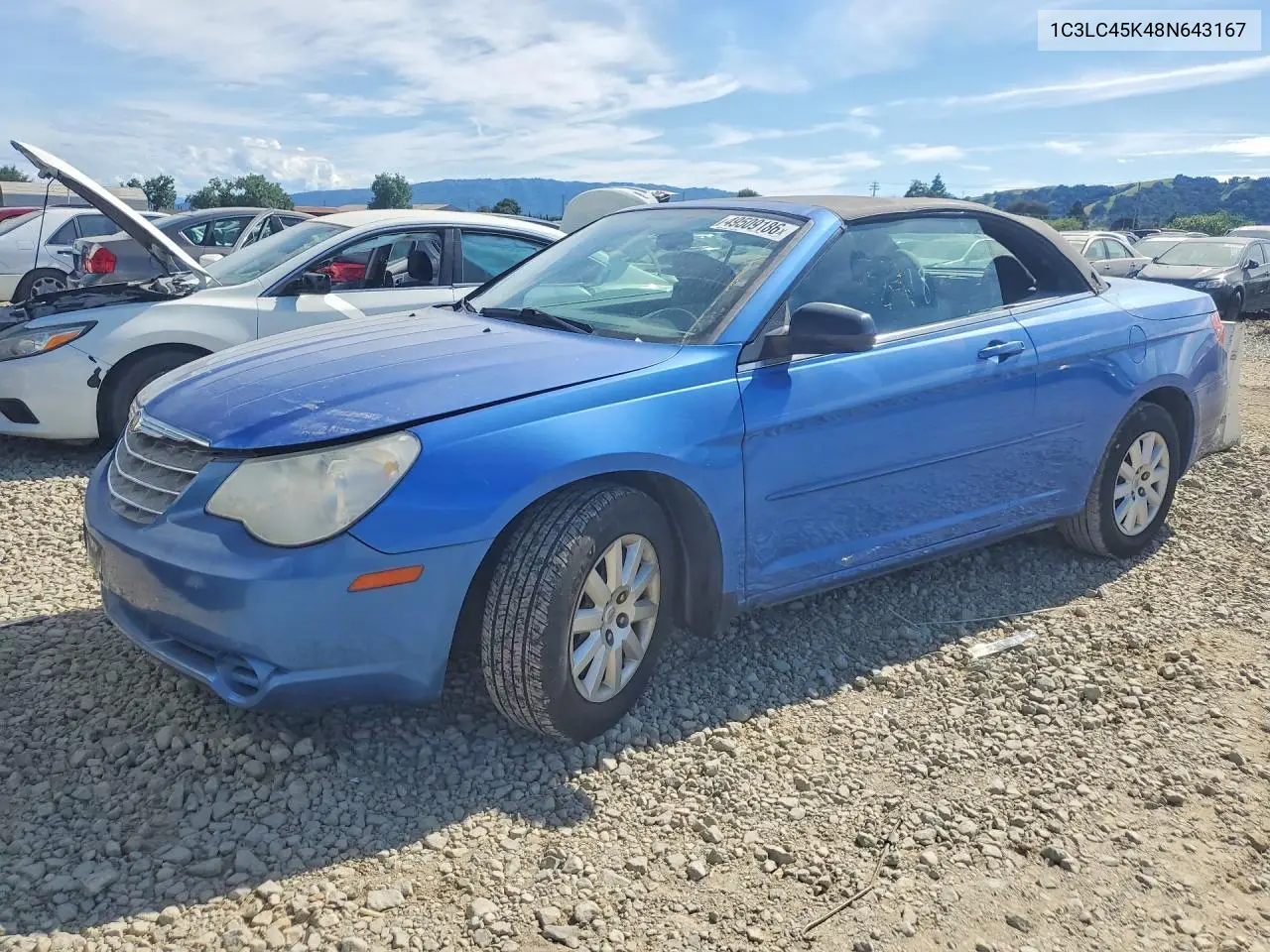 2008 Chrysler Sebring VIN: 1C3LC45K48N643167 Lot: 49509186