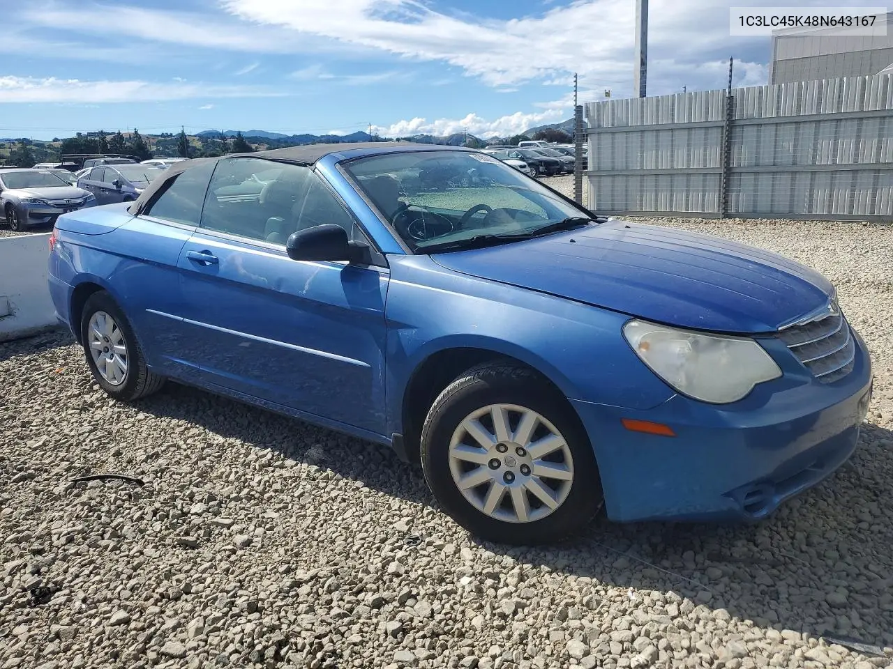 2008 Chrysler Sebring VIN: 1C3LC45K48N643167 Lot: 49509186