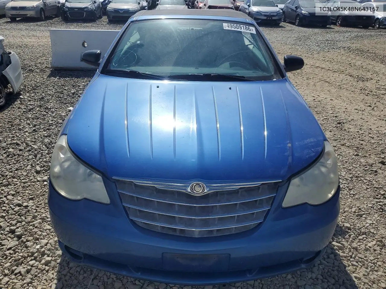 2008 Chrysler Sebring VIN: 1C3LC45K48N643167 Lot: 49509186