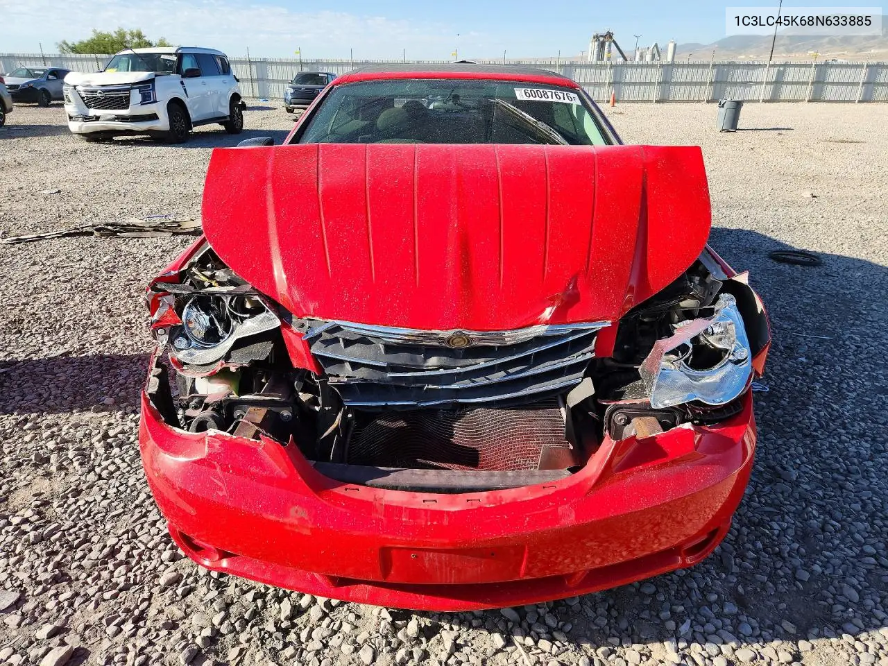 2008 Chrysler Sebring VIN: 1C3LC45K68N633885 Lot: 60087676