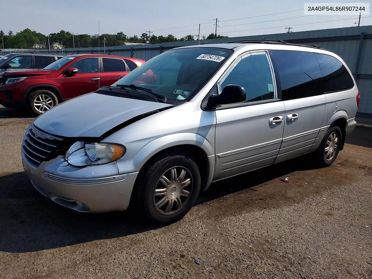 2006 Chrysler Town & Country VIN: 2A4GP54L86R907244 Lot: 60754726