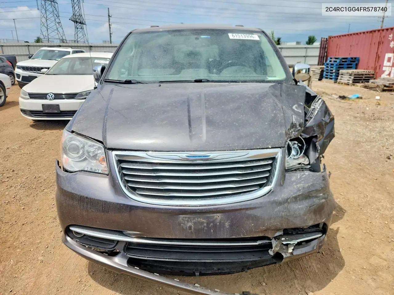 2015 Chrysler Town & Country Limited Platinum VIN: 2C4RC1GG4FR578740 Lot: 61513996