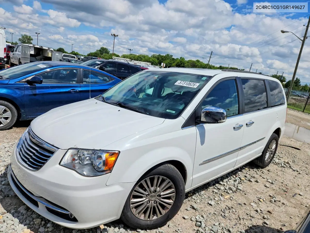 2016 Chrysler Town Cntry VIN: 2C4RC1CG1GR149627 Lot: 57310626
