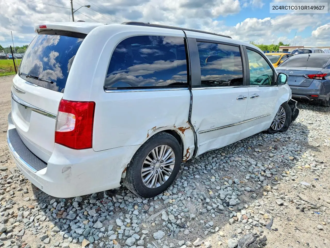2016 Chrysler Town Cntry VIN: 2C4RC1CG1GR149627 Lot: 57310626