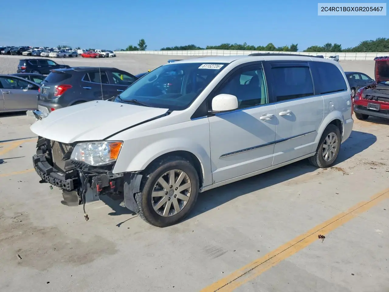 2016 Chrysler Town & Country Touring VIN: 2C4RC1BGXGR205467 Lot: 61152726