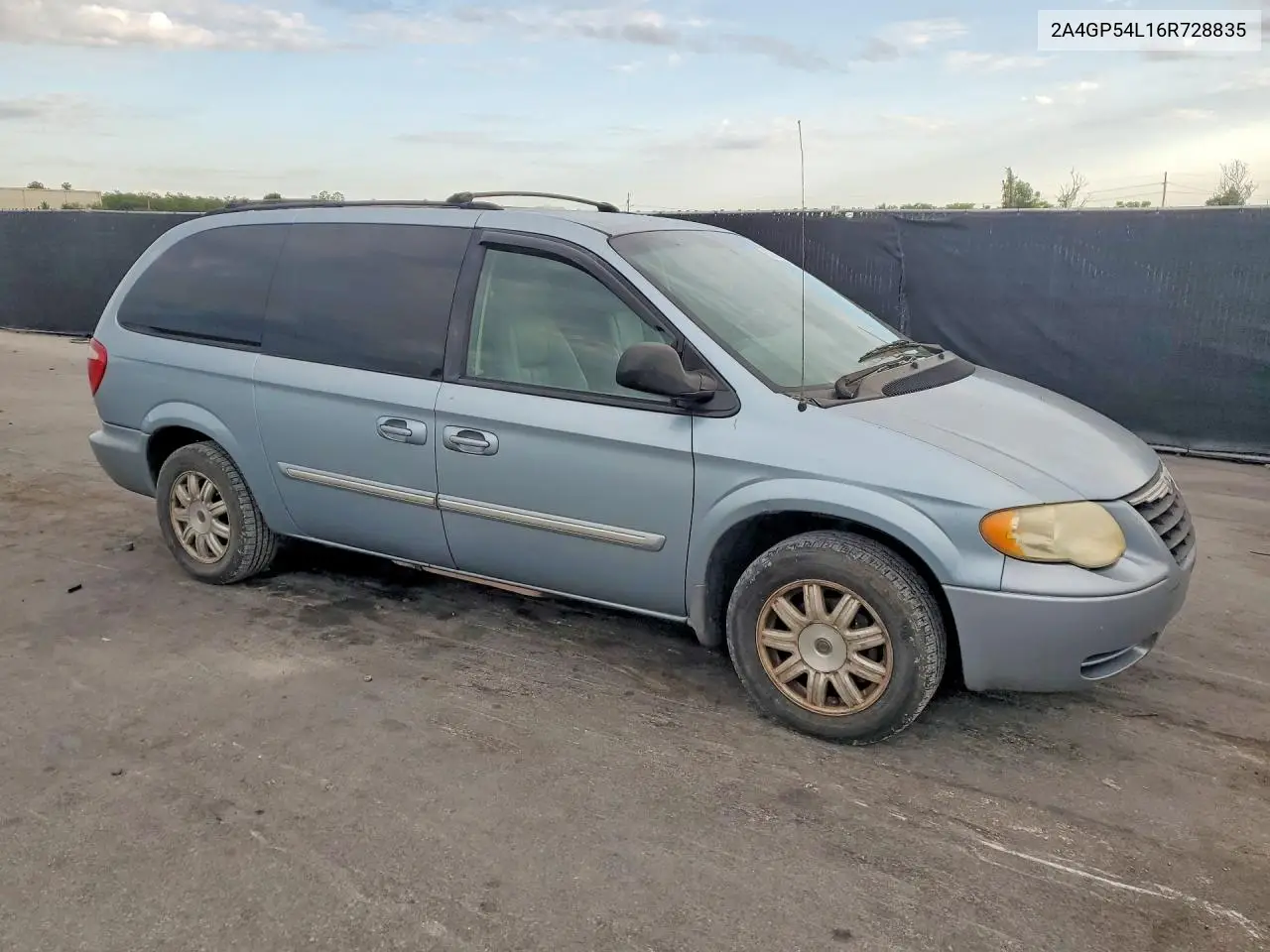 2006 Chrysler Town & Country Touring VIN: 2A4GP54L16R728835 Lot: 57009316