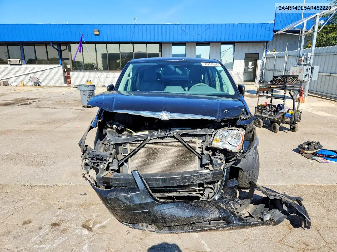 2010 Chrysler Town & Country Lx VIN: 2A4RR4DE5AR452229 Lot: 59714356
