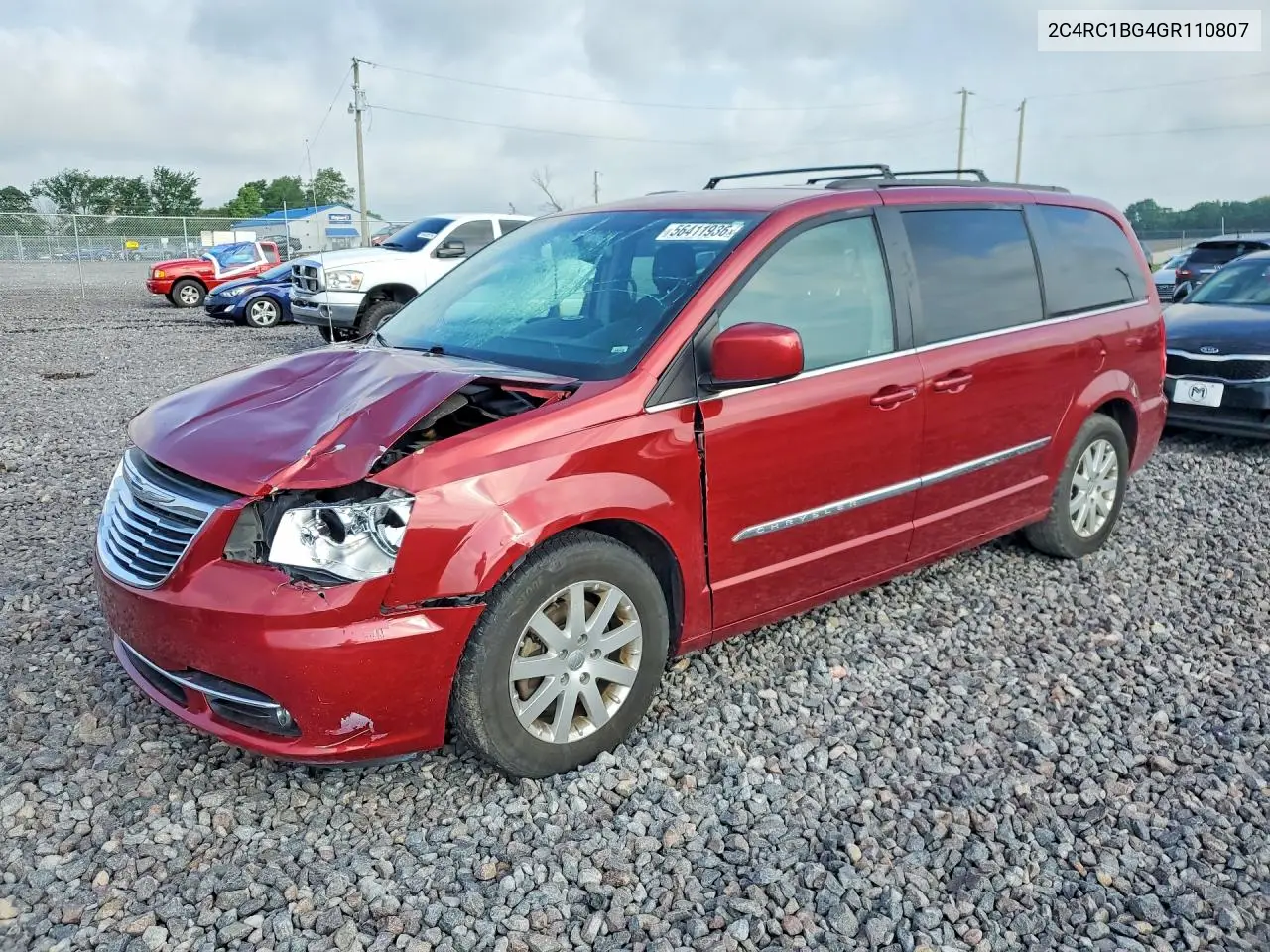 2016 Chrysler Town & Country Touring VIN: 2C4RC1BG4GR110807 Lot: 56411936