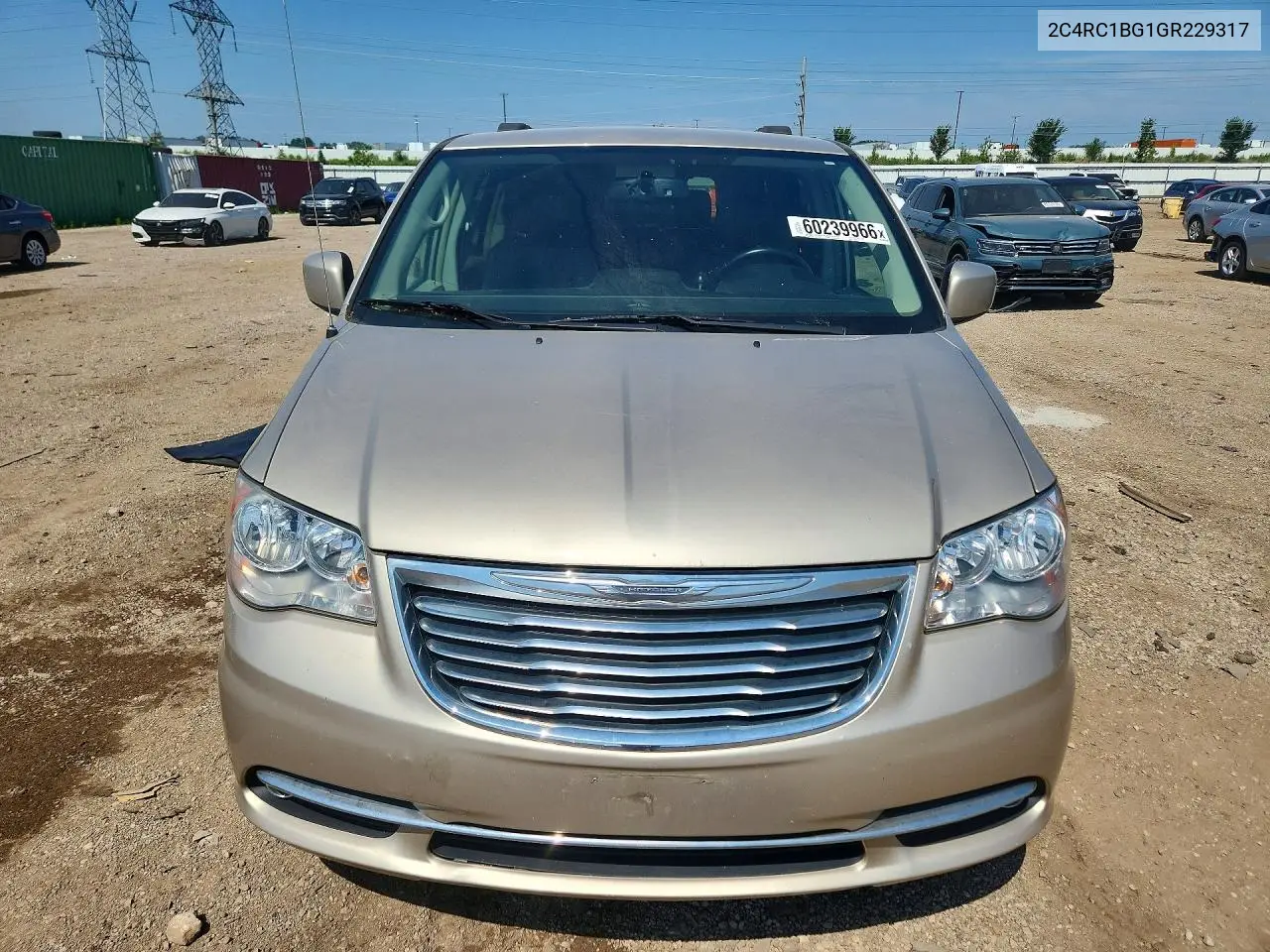 2016 Chrysler Town & Country Touring VIN: 2C4RC1BG1GR229317 Lot: 60239966
