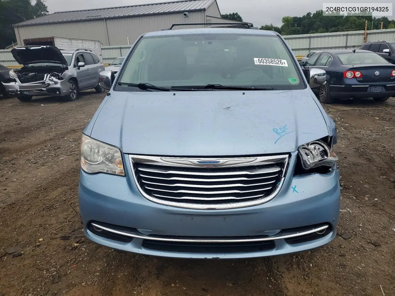 2016 Chrysler Town & Country Touring L VIN: 2C4RC1CG1GR194325 Lot: 60358526
