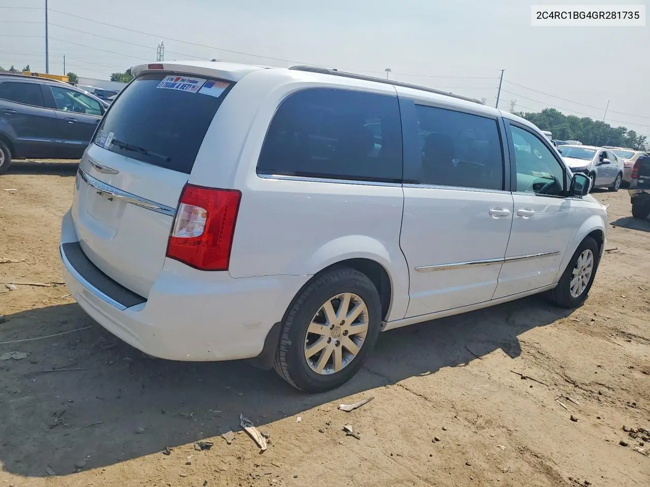 2016 Chrysler Town & Country Touring VIN: 2C4RC1BG4GR281735 Lot: 61021766