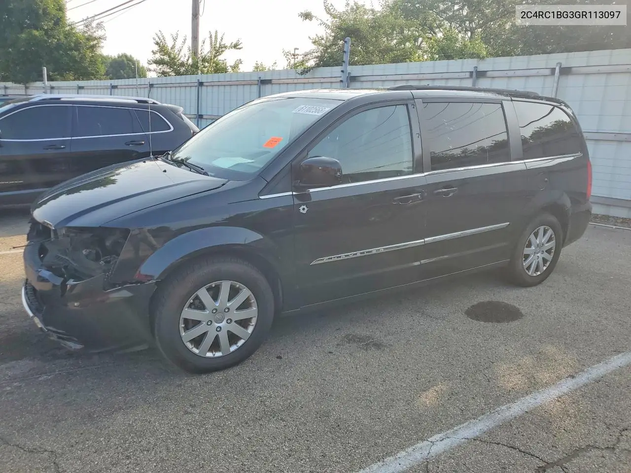 2016 Chrysler Town & Country Touring VIN: 2C4RC1BG3GR113097 Lot: 61102566