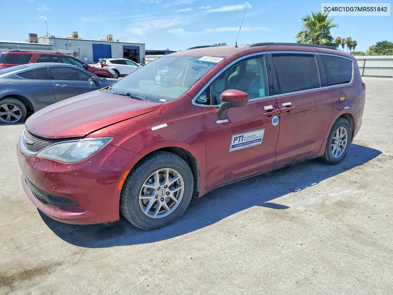 2021 Chrysler Voyager Lxi VIN: 2C4RC1DG7MR551842 Lot: 55070346
