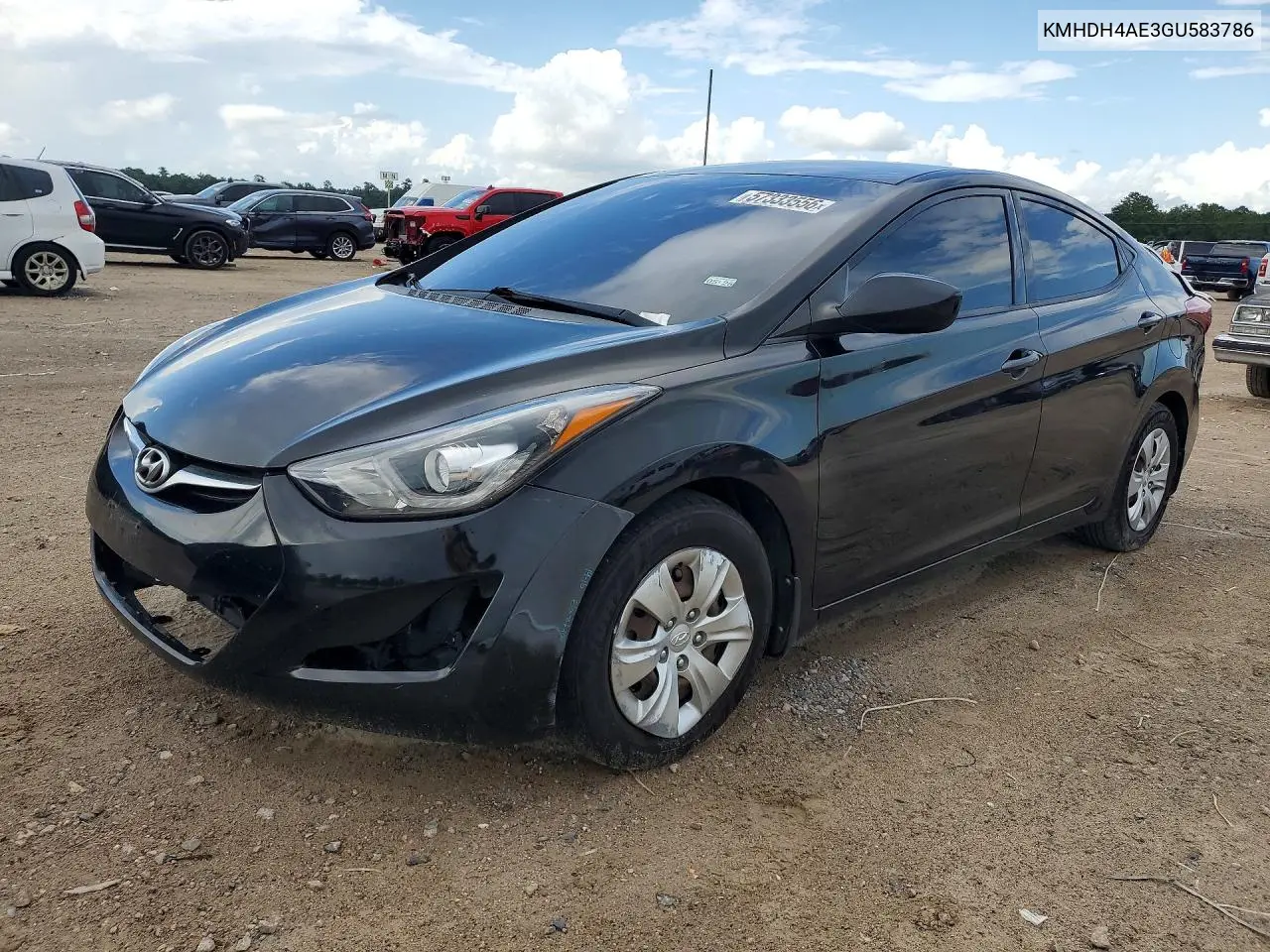 2016 Datsun Elantra Se VIN: KMHDH4AE3GU583786 Lot: 57333556