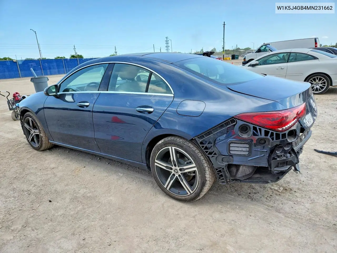 2021 Mercedes-Benz Cla 250 VIN: W1K5J4GB4MN231662 Lot: 59317946