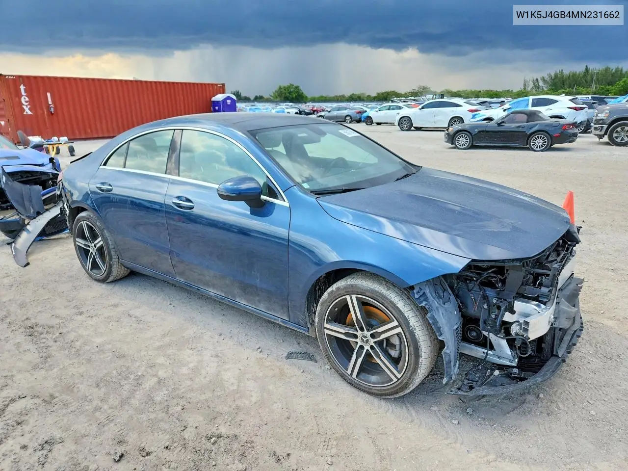 2021 Mercedes-Benz Cla 250 VIN: W1K5J4GB4MN231662 Lot: 59317946