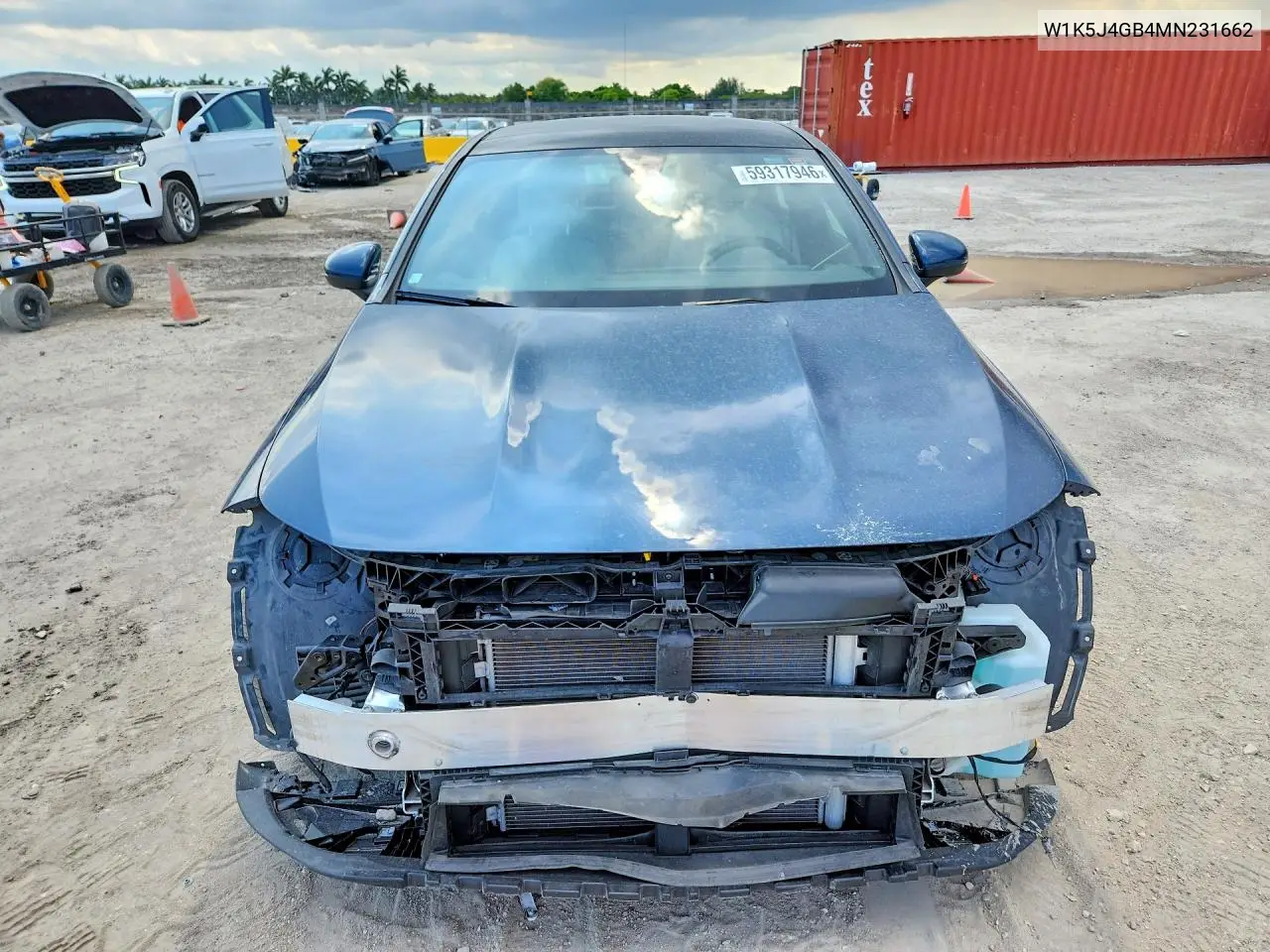 2021 Mercedes-Benz Cla 250 VIN: W1K5J4GB4MN231662 Lot: 59317946