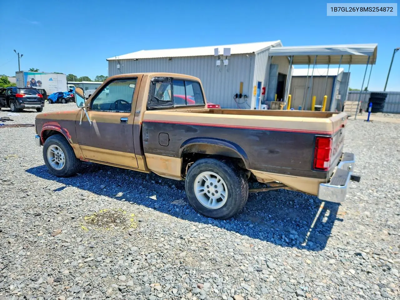 1991 Dodge Dakota VIN: 1B7GL26Y8MS254872 Lot: 55318626