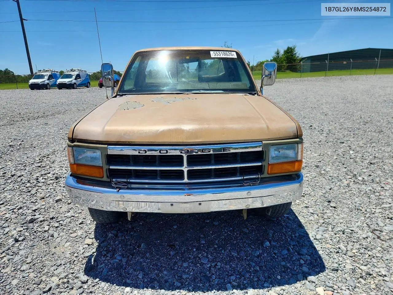 1991 Dodge Dakota VIN: 1B7GL26Y8MS254872 Lot: 55318626