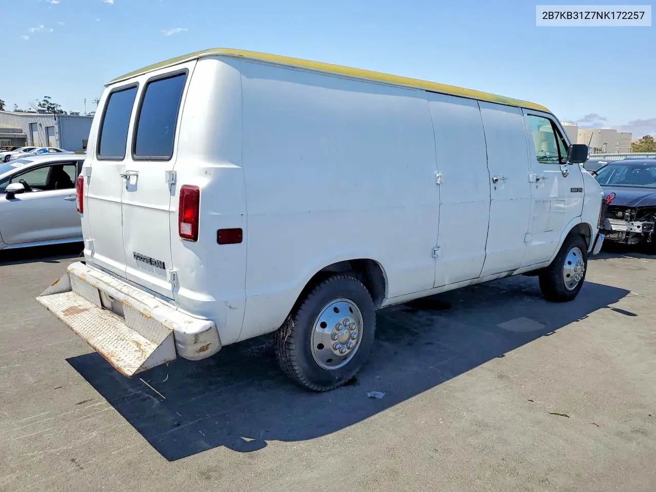 1992 Dodge Ram Van B350 VIN: 2B7KB31Z7NK172257 Lot: 58066306