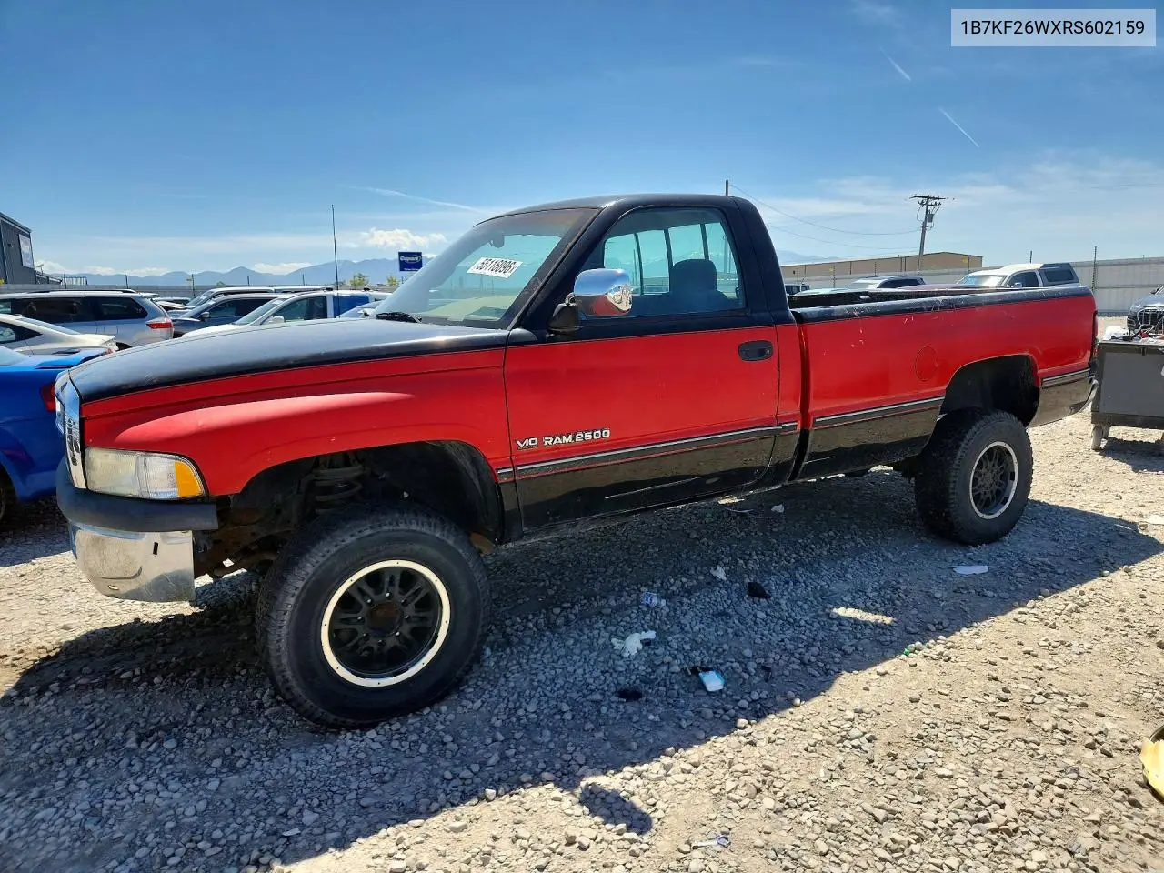 1994 Dodge Ram 2500 VIN: 1B7KF26WXRS602159 Lot: 55116096
