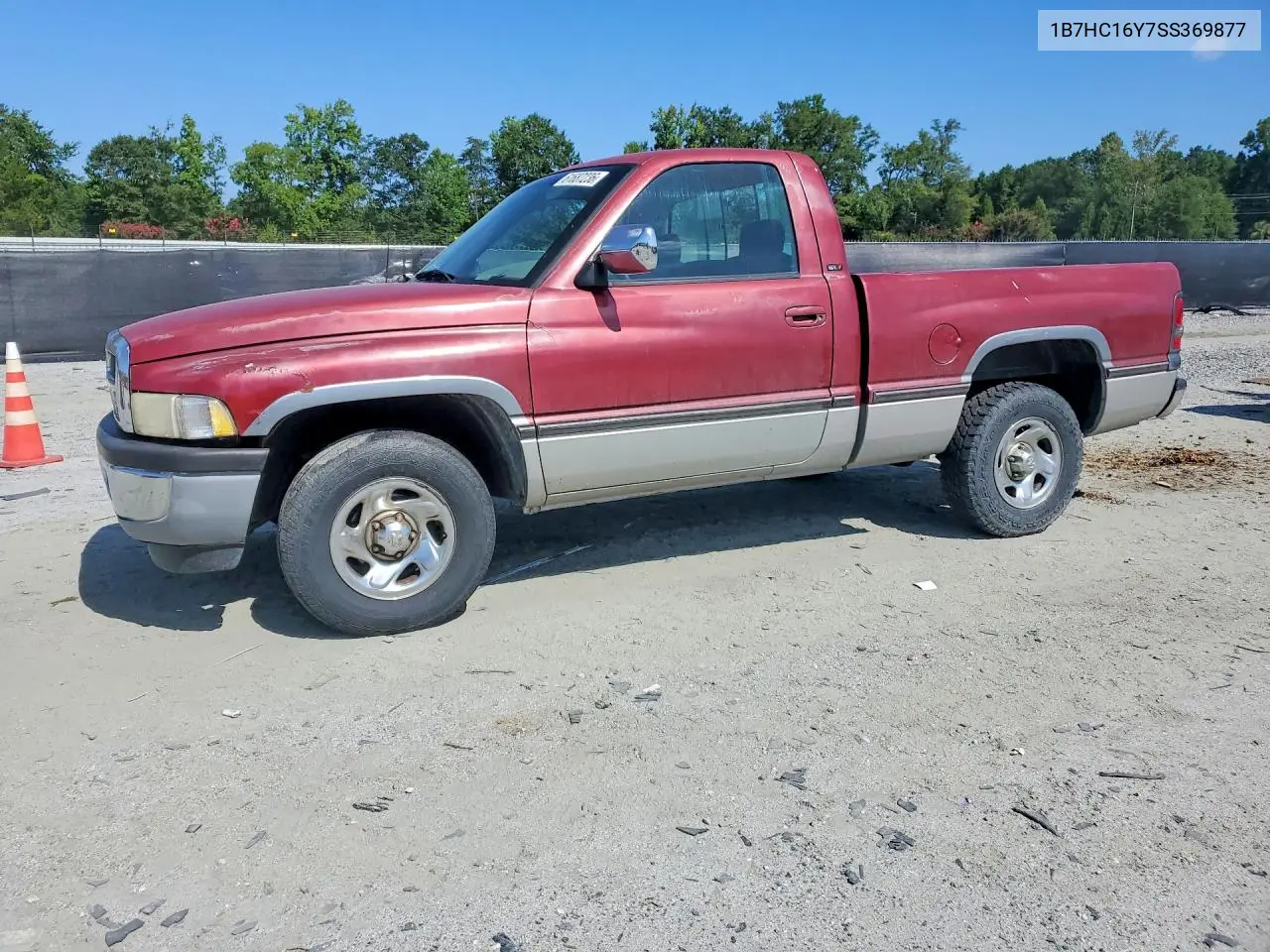 1995 Dodge Ram 1500 VIN: 1B7HC16Y7SS369877 Lot: 61687236