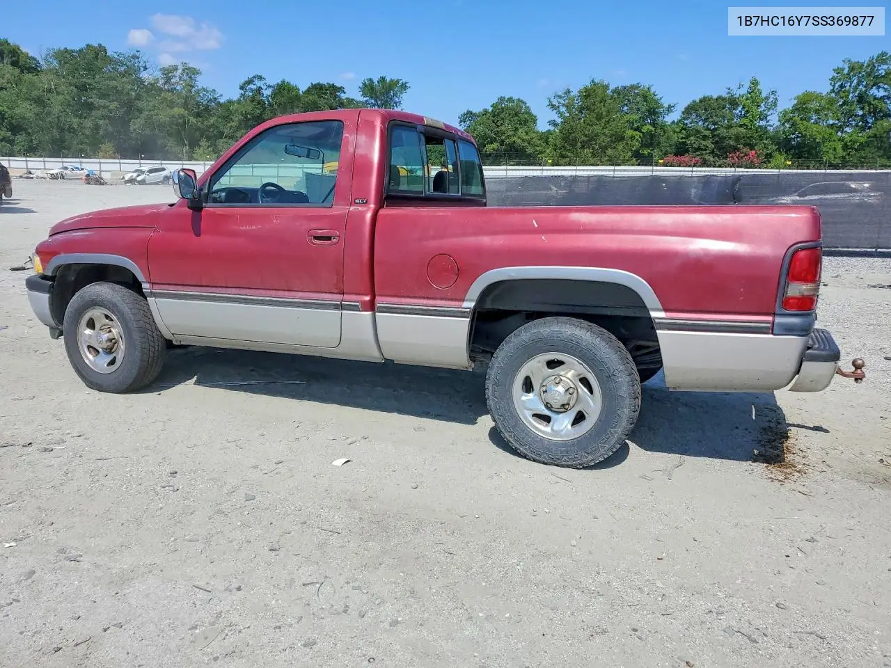 1995 Dodge Ram 1500 VIN: 1B7HC16Y7SS369877 Lot: 61687236