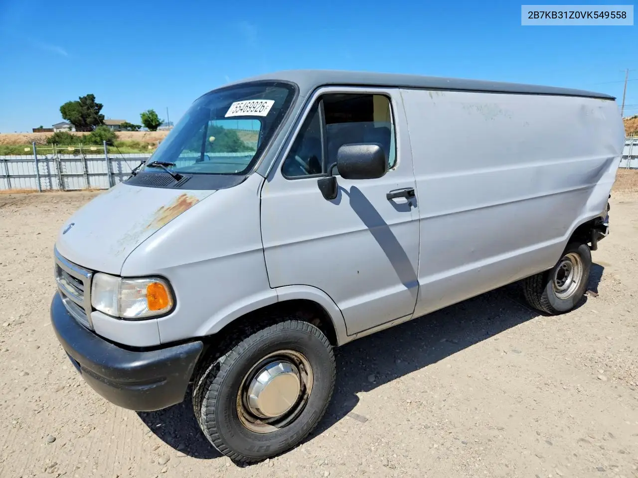 1997 Dodge Ram Van VIN: 2B7KB31Z0VK549558 Lot: 55469926