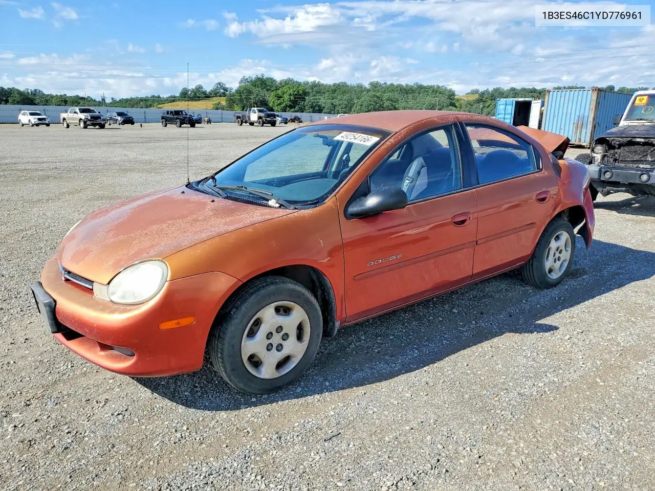 2000 Dodge Neon Base VIN: 1B3ES46C1YD776961 Lot: 49254166