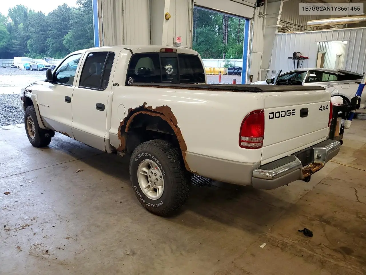 2000 Dodge Dakota Quad VIN: 1B7GG2AN1YS661455 Lot: 57733686