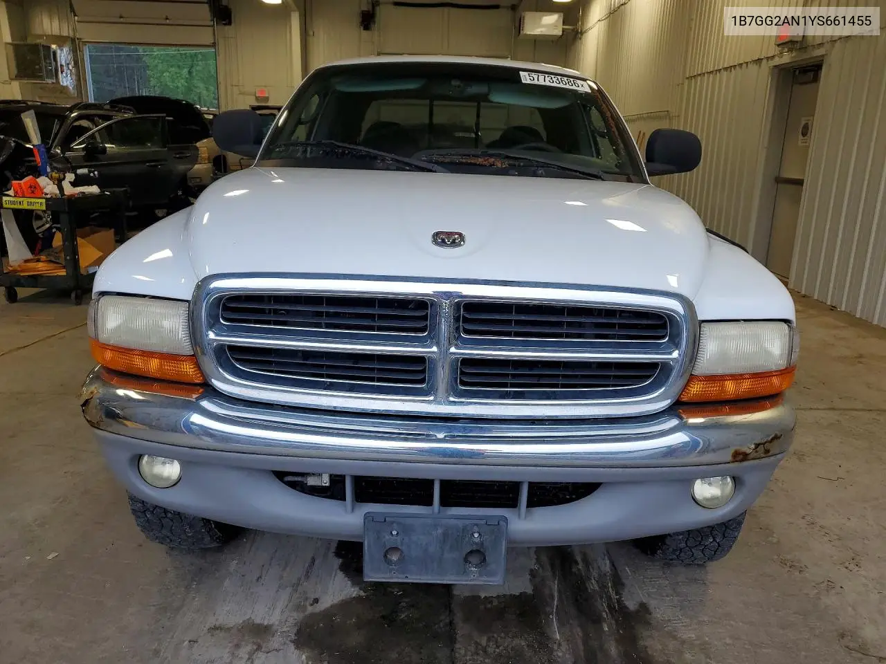 2000 Dodge Dakota Quad VIN: 1B7GG2AN1YS661455 Lot: 57733686