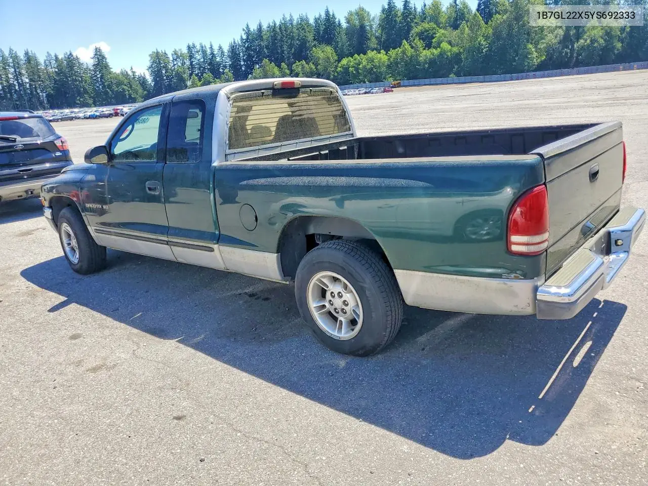 2000 Dodge Dakota VIN: 1B7GL22X5YS692333 Lot: 58586616