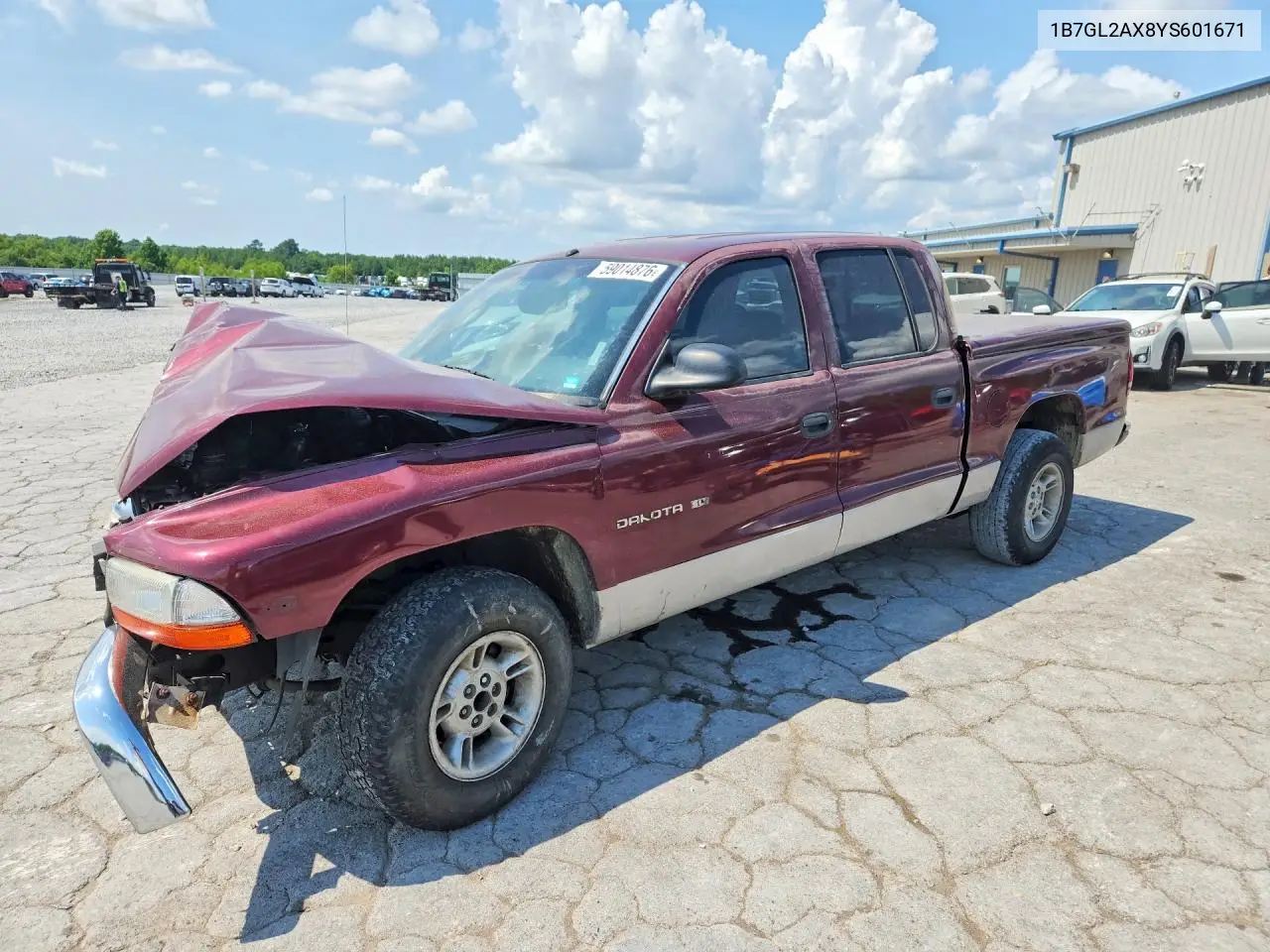 2000 Dodge Dakota Quad VIN: 1B7GL2AX8YS601671 Lot: 59014876