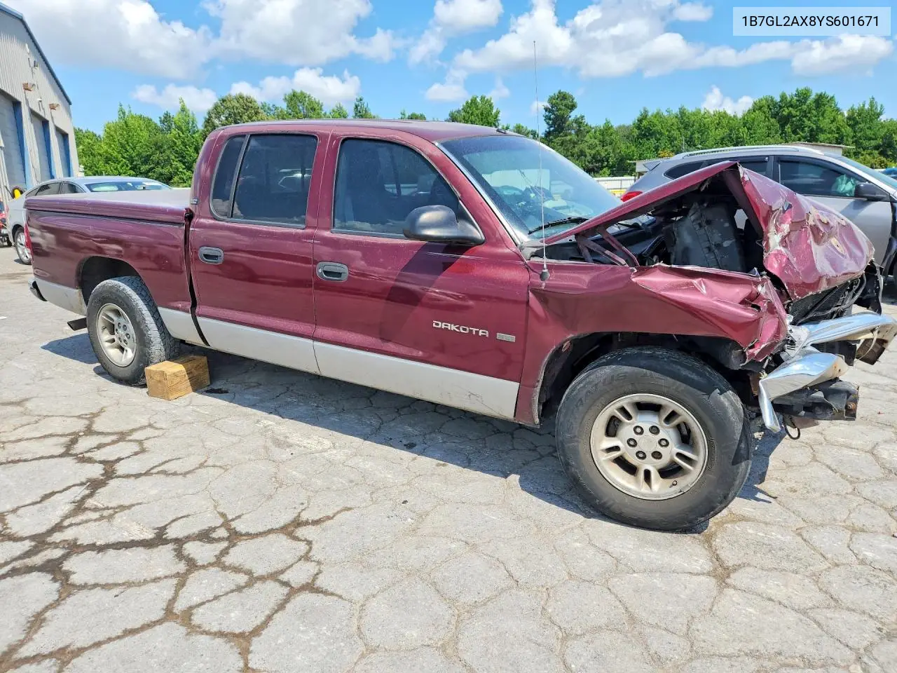 2000 Dodge Dakota Quad VIN: 1B7GL2AX8YS601671 Lot: 59014876