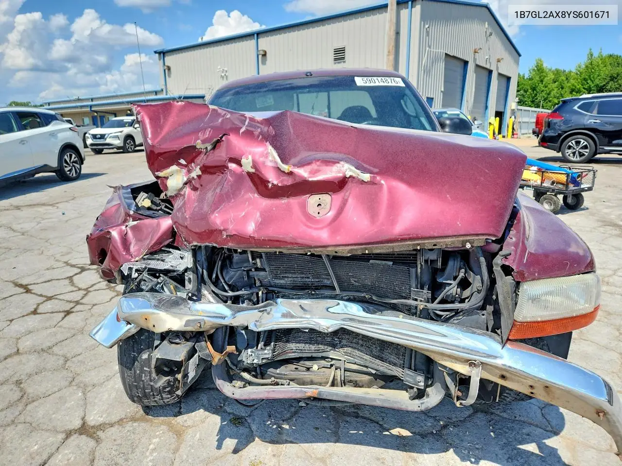 2000 Dodge Dakota Quad VIN: 1B7GL2AX8YS601671 Lot: 59014876