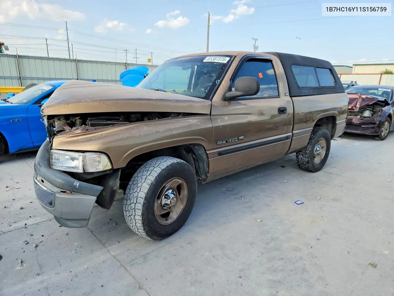2001 Dodge Ram 1500 VIN: 1B7HC16Y11S156759 Lot: 61387376