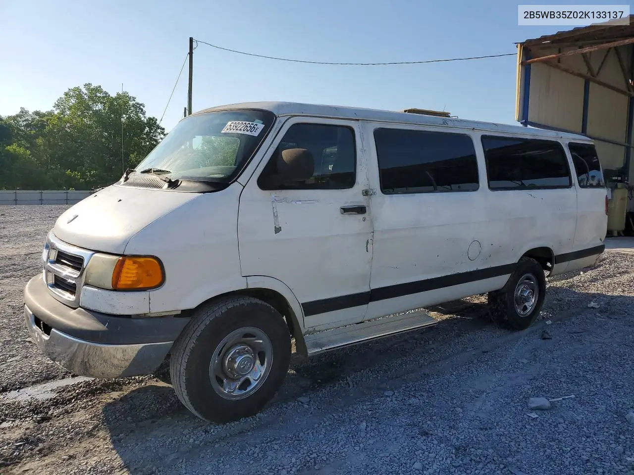 2002 Dodge Ram Wagon B3500 VIN: 2B5WB35Z02K133137 Lot: 53922656