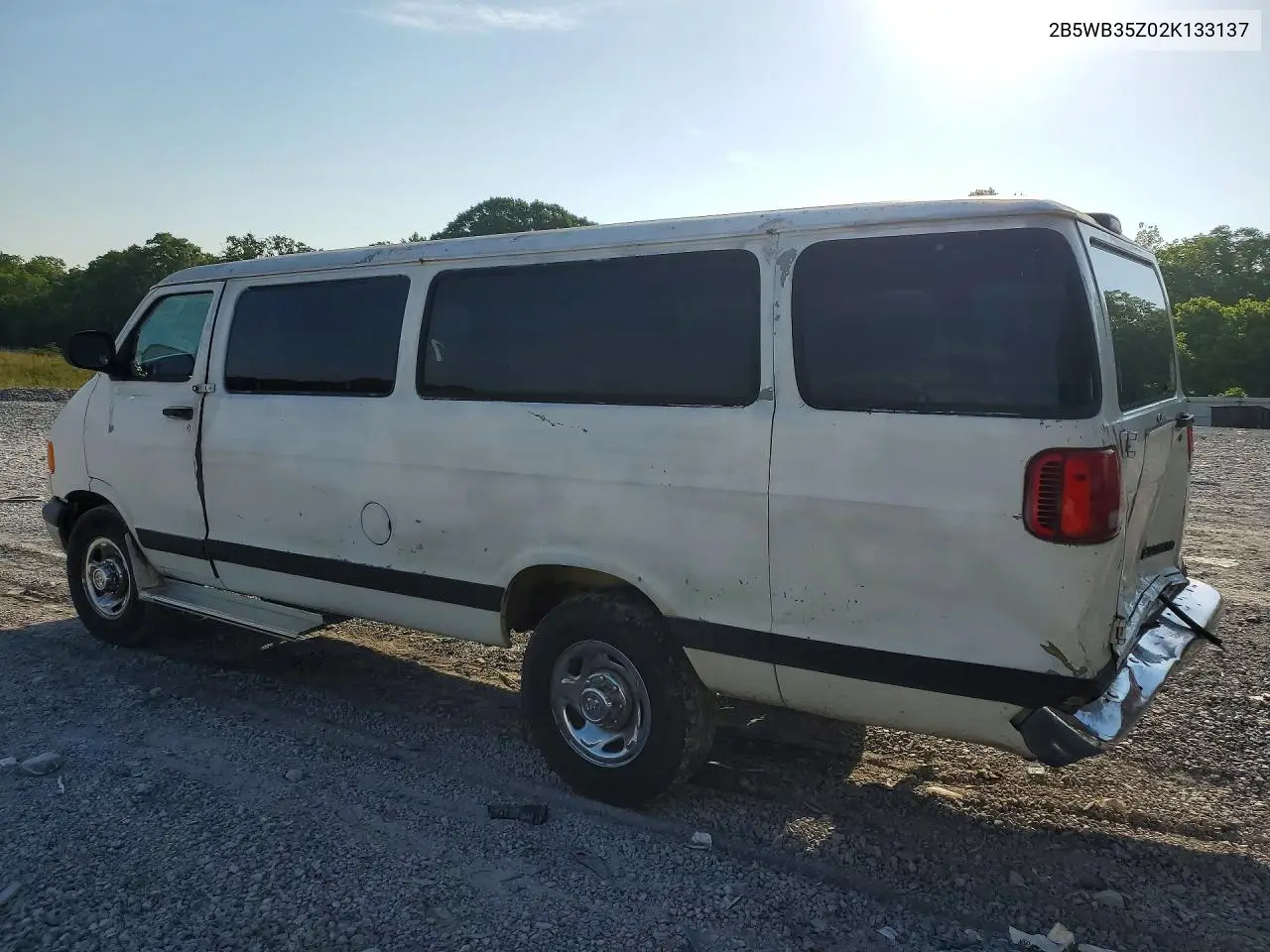 2002 Dodge Ram Wagon B3500 VIN: 2B5WB35Z02K133137 Lot: 53922656