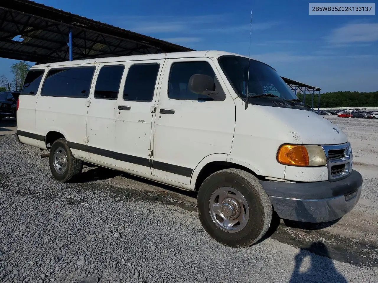2002 Dodge Ram Wagon B3500 VIN: 2B5WB35Z02K133137 Lot: 53922656
