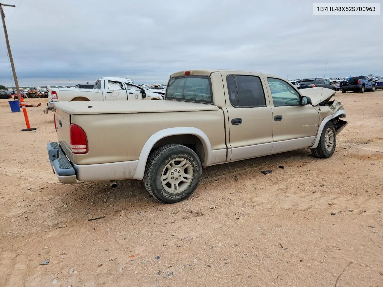 2002 Dodge Dakota Quad Slt VIN: 1B7HL48X52S700963 Lot: 56183776