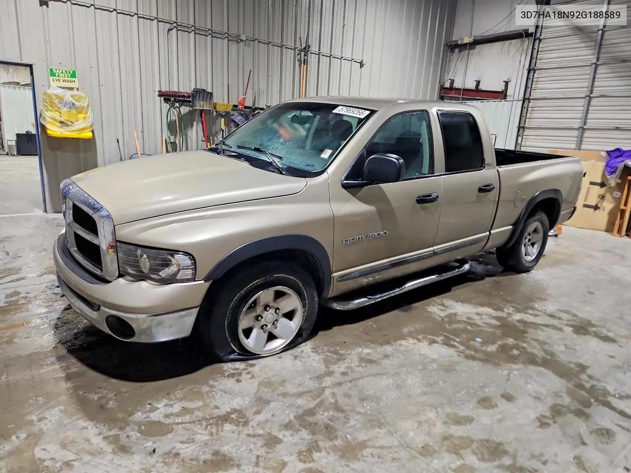 2002 Dodge 1500 Slt VIN: 3D7HA18N92G188589 Lot: 57969266