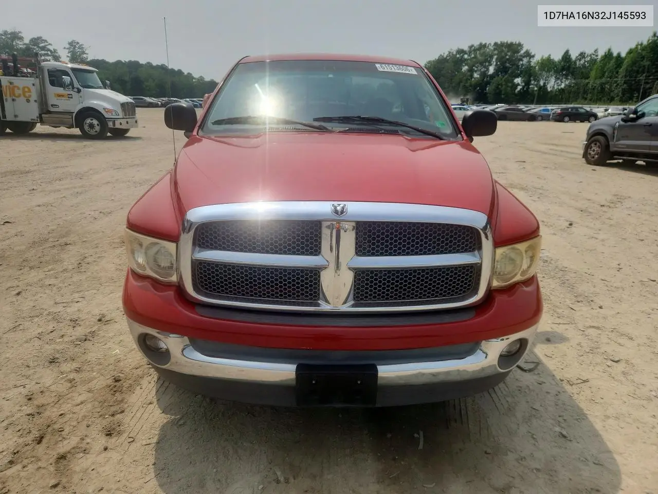 2002 Dodge Ram 1500 VIN: 1D7HA16N32J145593 Lot: 61513606