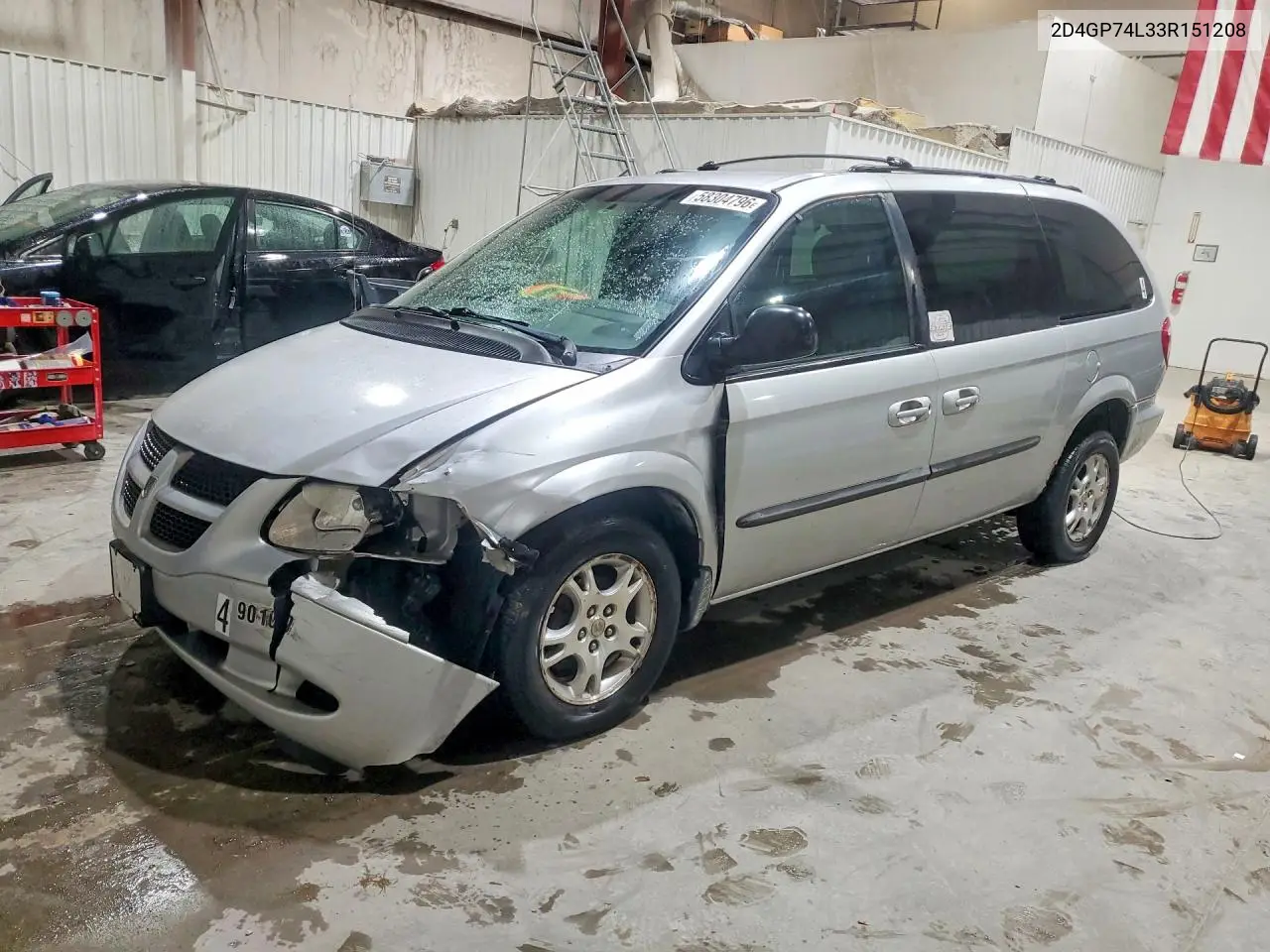 2003 Dodge Grand Caravan Ex VIN: 2D4GP74L33R151208 Lot: 58304796