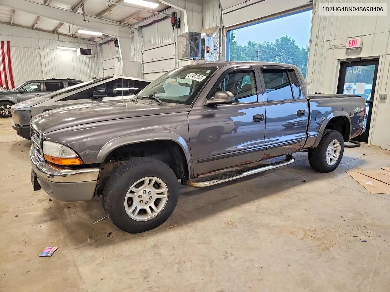 2004 Dodge Dakota Quad Slt VIN: 1D7HG48N04S698406 Lot: 58457066
