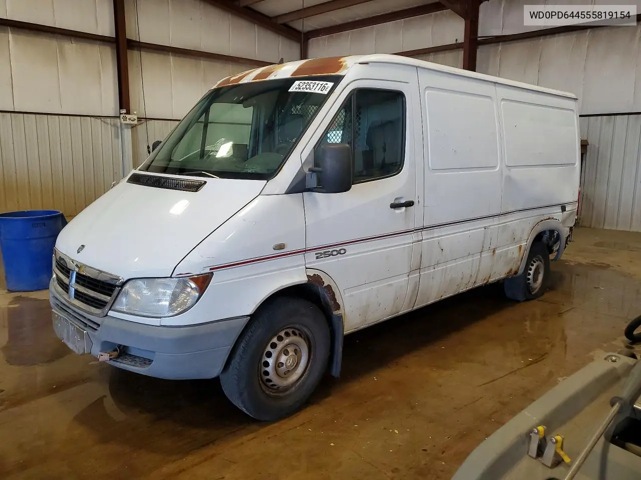 2005 Dodge Sprinter 2500 Delivery Van VIN: WD0PD644555819154 Lot: 52353116