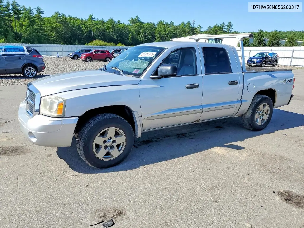 2005 Dodge Dakota Quad Laramie VIN: 1D7HW58N85S200317 Lot: 58446176
