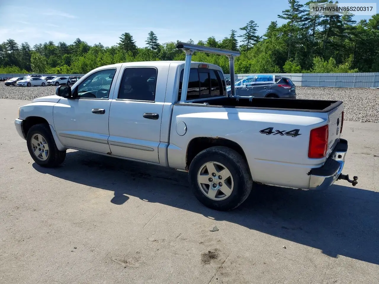 2005 Dodge Dakota Quad Laramie VIN: 1D7HW58N85S200317 Lot: 58446176