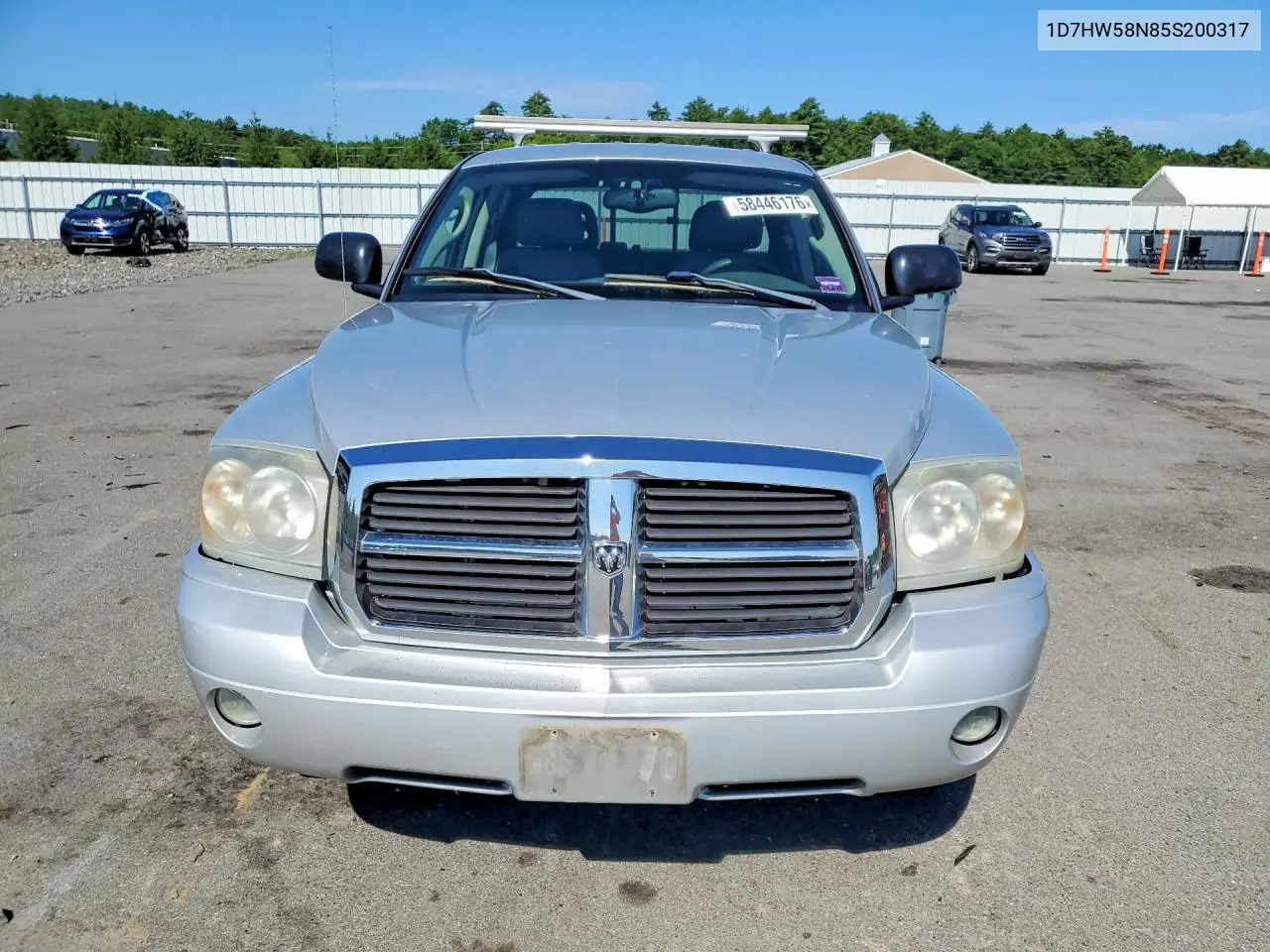 2005 Dodge Dakota Quad Laramie VIN: 1D7HW58N85S200317 Lot: 58446176