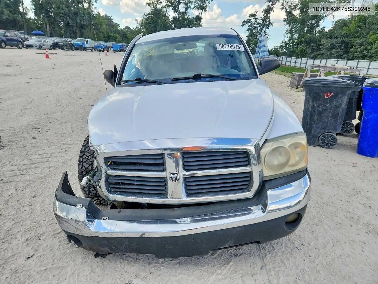 2005 Dodge Dakota Slt VIN: 1D7HE42K75S309248 Lot: 58718076