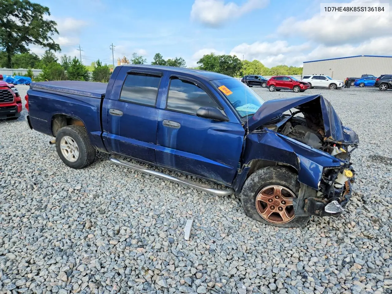 2005 Dodge Dakota Quad Slt VIN: 1D7HE48K85S136184 Lot: 58817866